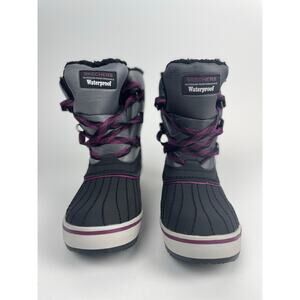 Sketchers Thinsulate Winter Boots Women’s 9 Waterproof Black/Purple